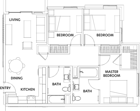 a floor plan of a house